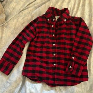 Boys Crewcut buffalo check print shirt